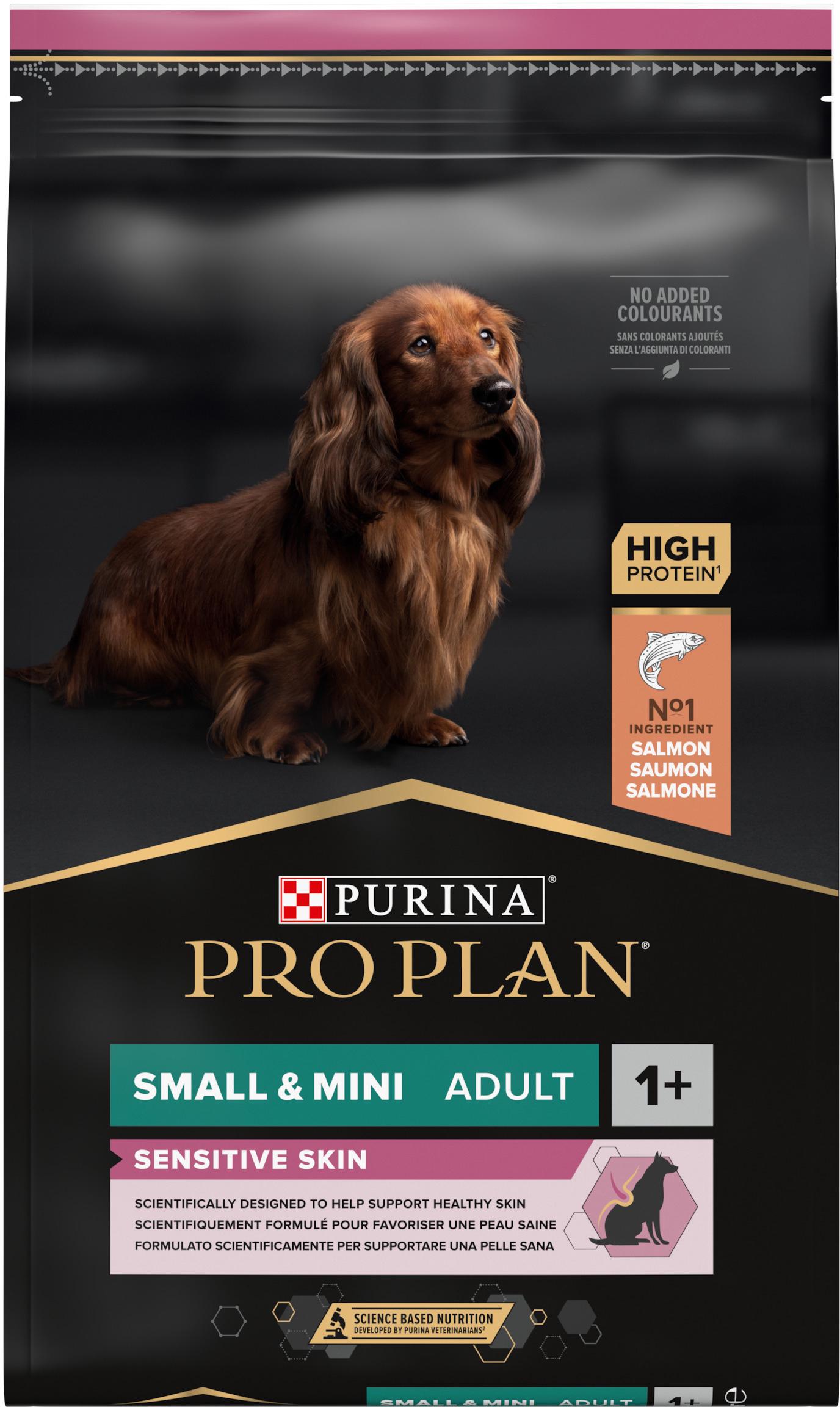 Сухой корм для собак мелких пород с чувствительной кожей Purina Pro Plan Small&Mini Sensitive с лососем 7 кг (7613035123441)