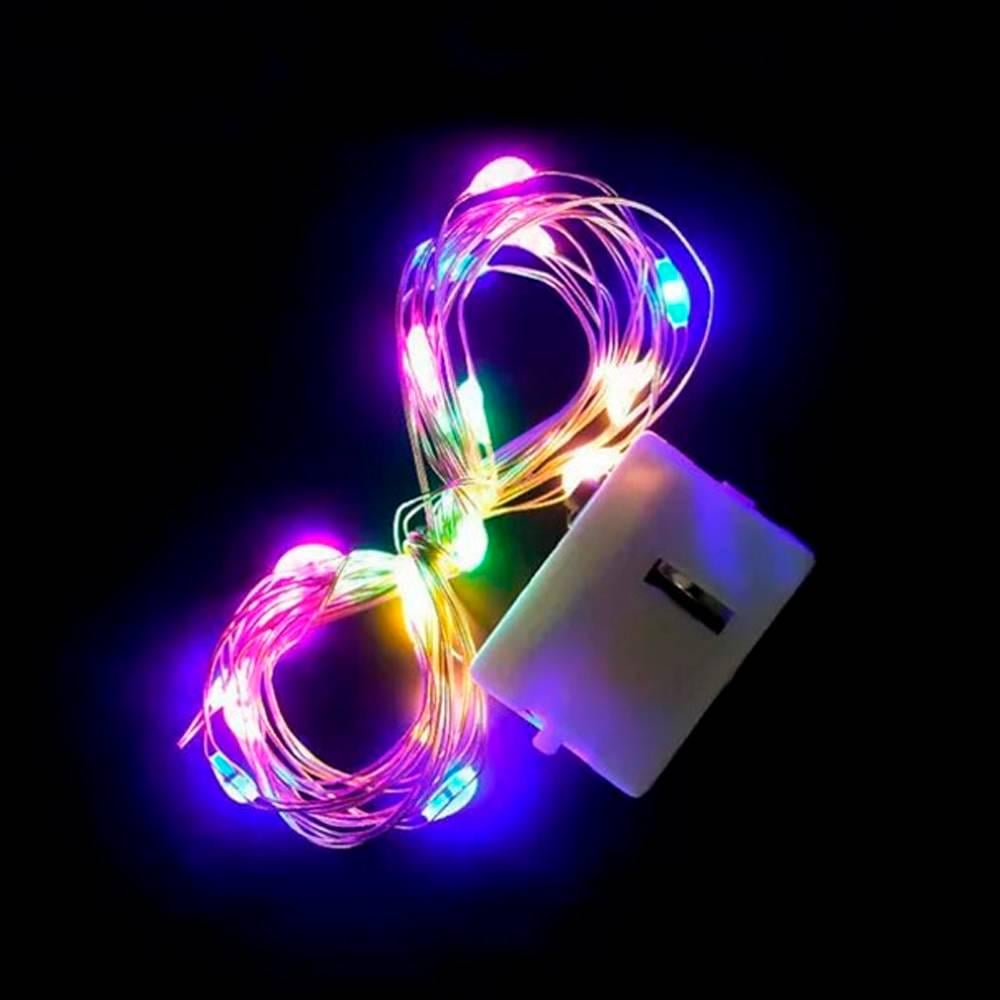 Гірлянда 20 LED 1 режим 3 м прозора ізоляція живлення від 3хАА Mix Color Гірлянда 20 LED 1 режим 3 м прозора ізоляція живлення від 3хАА Mix Color