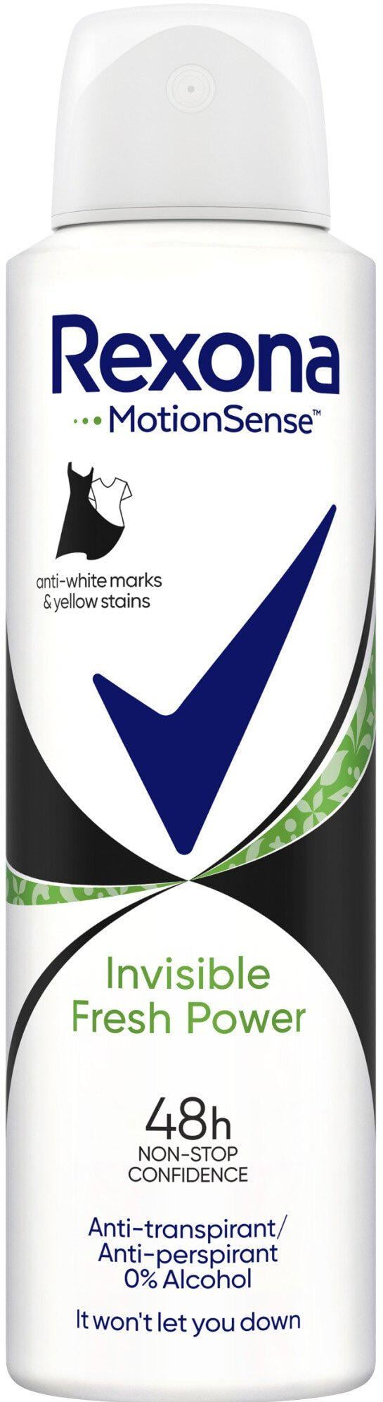 Дезодорант-антиперспирант женский аэрозольный Rexona Invisible Fresh Power 150 мл (16264)