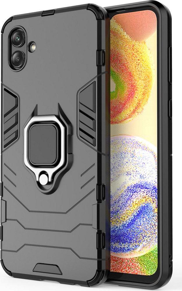 Противоударный чехол Samsung Galaxy A04e A042 (подставка кольцо) Black (30747-2B)