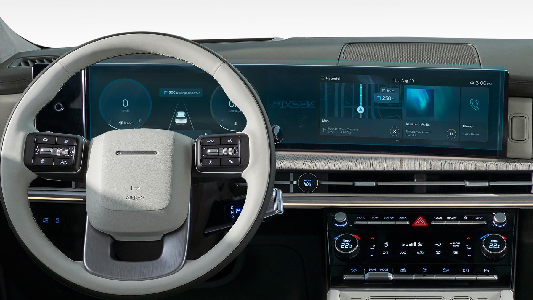 Скло захисне Pixsel гібридне глянець на приладову панель Hyundai SANTA FE 27,4“ 2024