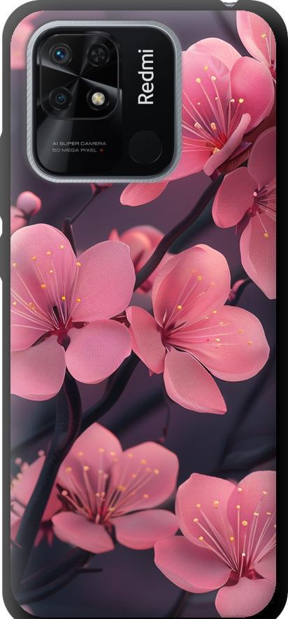 Чехол на Xiaomi Redmi 10C Пурпурная сакура (6075b-2591-42517)