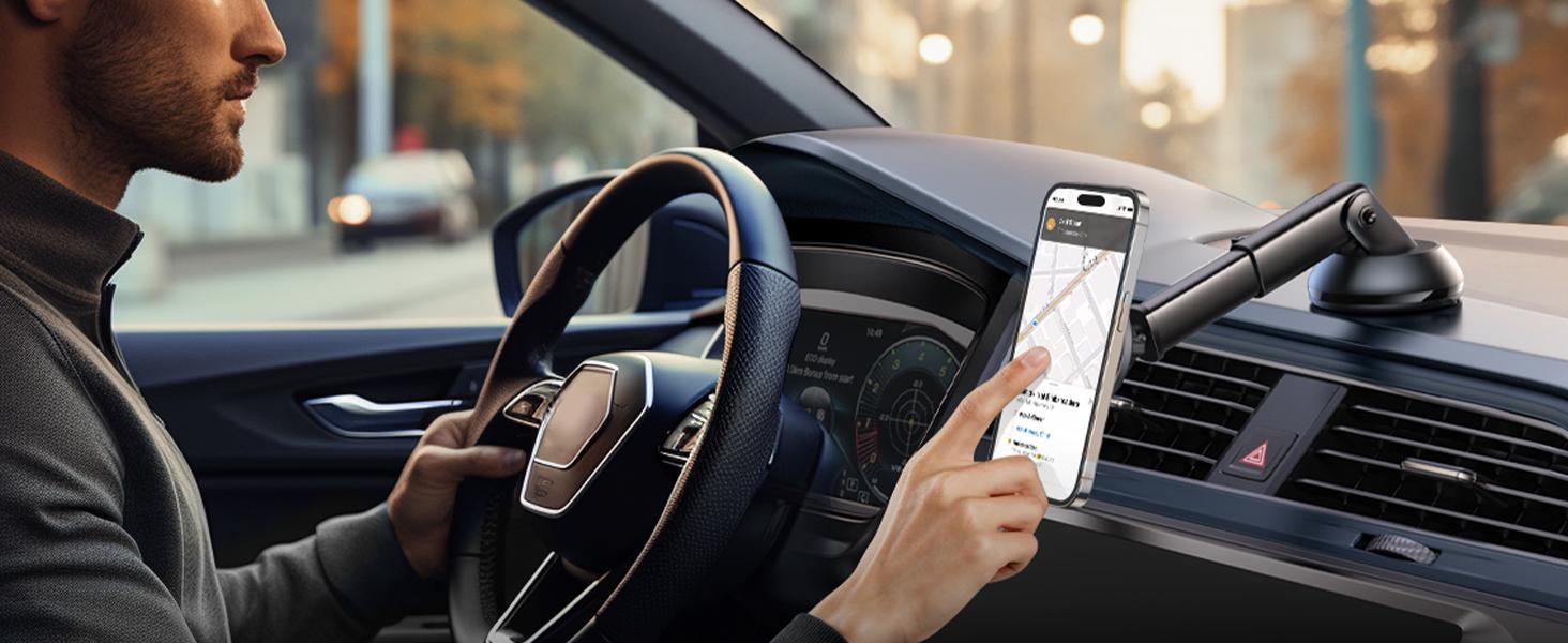 Крепление для телефона магнитное UGREEN Magsafe 3in1 Black (55341) - фото 4