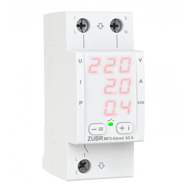 Реле багатофункціональне ZUBR MF2-63 Red (000343268)