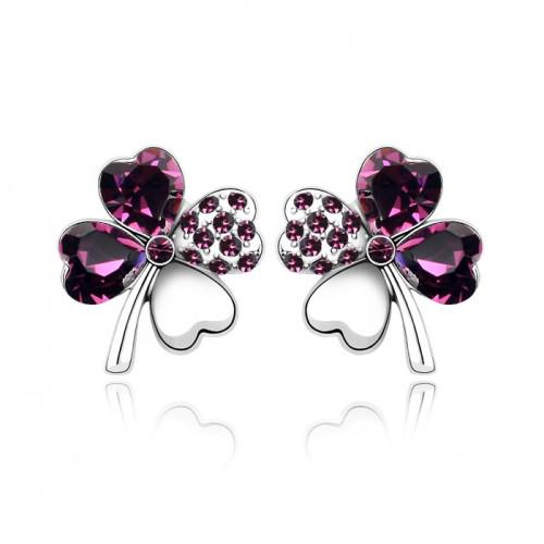 Серьги с кристаллами Сваровски Showfay 11101412 Сиреневый/Фиолетовый