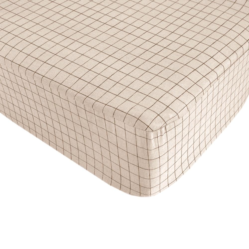 Простыня Iris Home Lian ранфорс на резинке 140х200+25 см Бежевый (svt-2000022318747)