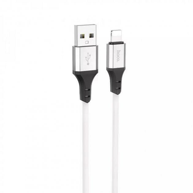 Кабель синхронизации Hoco X86 USB-Lightning 2,4 А 1 м White (3_05481) - фото 1