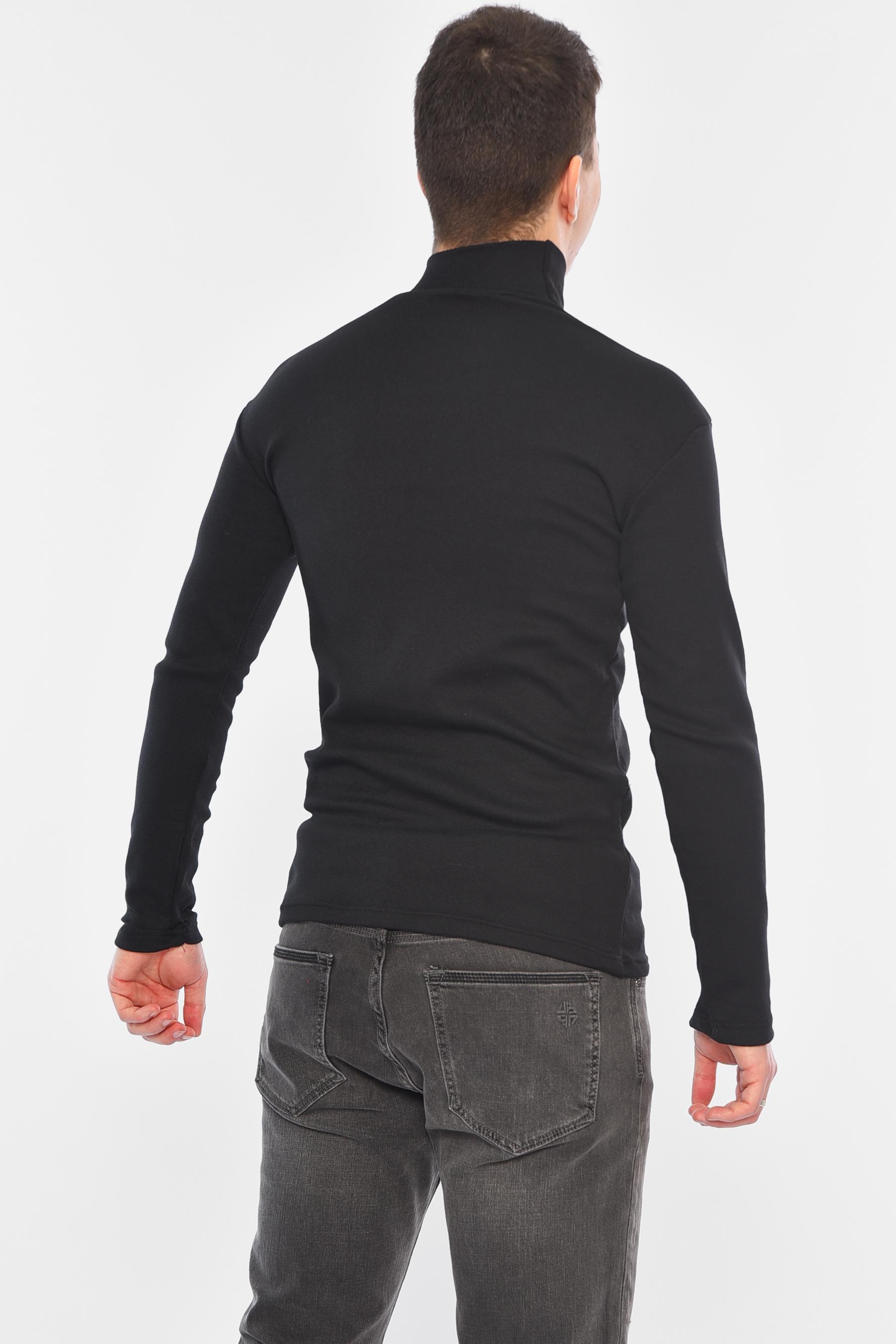 Гольф чоловічий на флісі M Чорний (194453) - фото 3 Гольф чоловічий на флісі M Чорний (194453) - фото 3