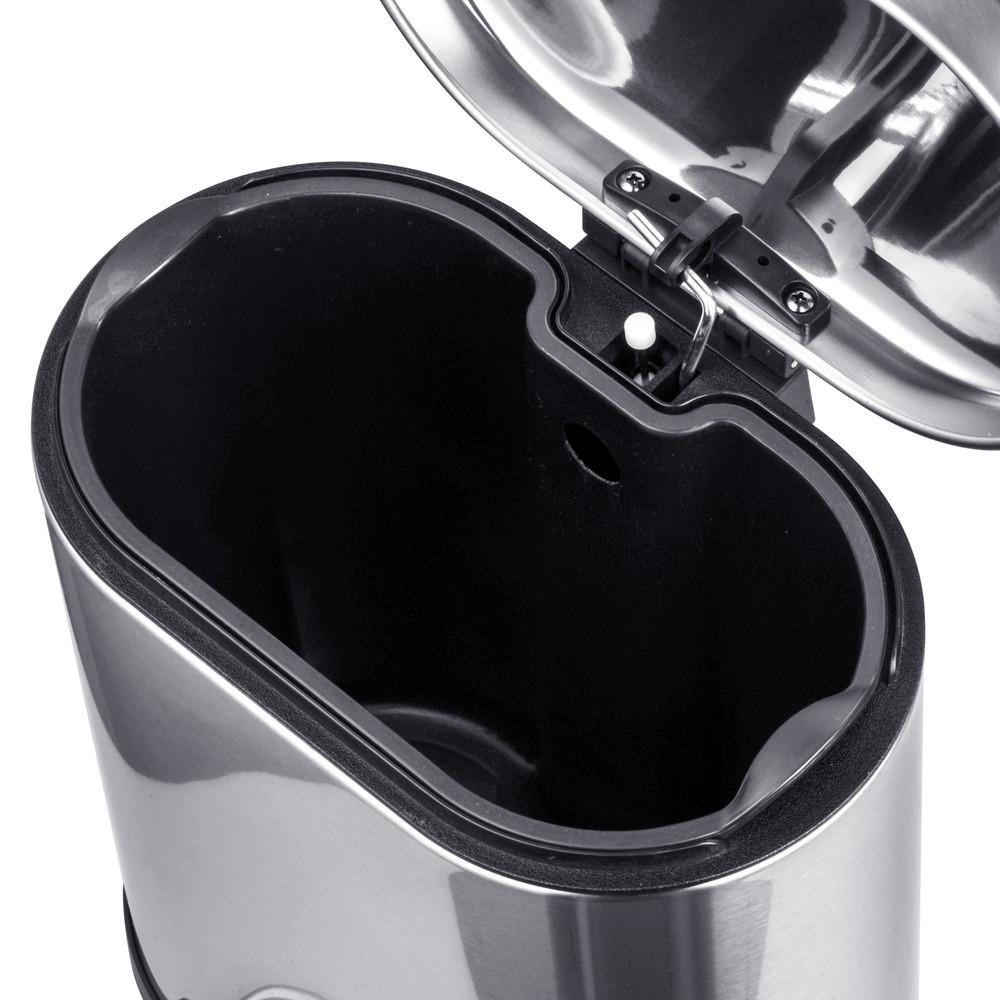 Мусорное ведро с плавным закрытием MIXXUS Premium Topper-TC0205 SS Color овальное 5 л Нержавеющая сталь (MI7059) - фото 4 Мусорное ведро с плавным закрытием MIXXUS Premium Topper-TC0205 SS Color овальное 5 л Нержавеющая сталь (MI7059) - фото 4