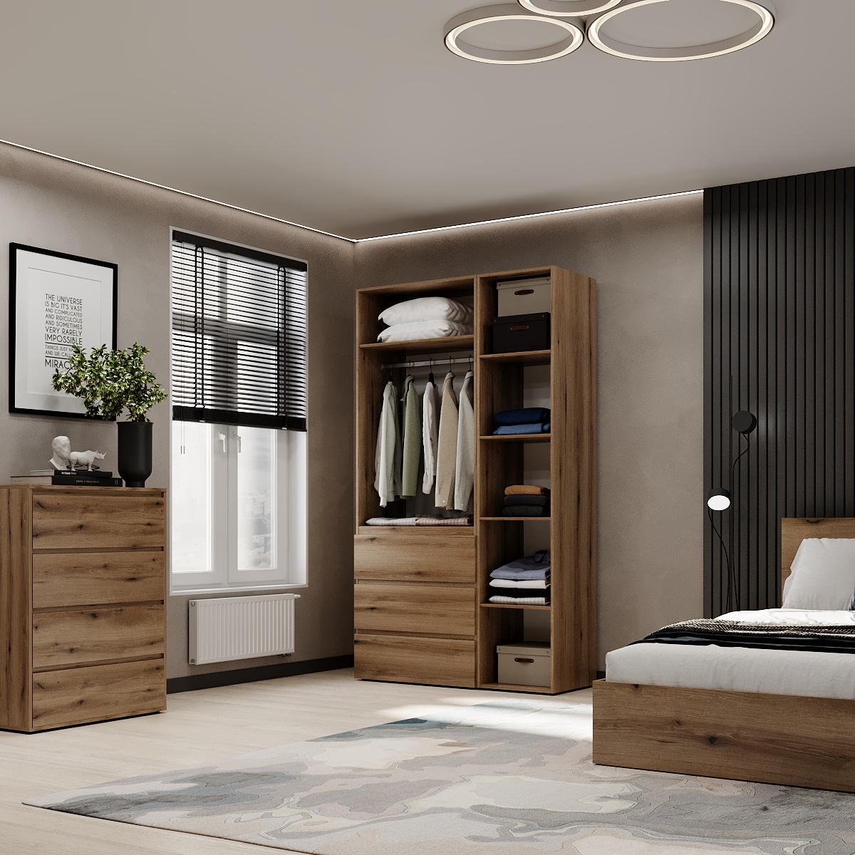 Шкаф распашной комбинированный ART IN HEAD №2 Light 1200x500x2200 мм Дуб Эвок прибрежный (GALTK0210000000) - фото 4