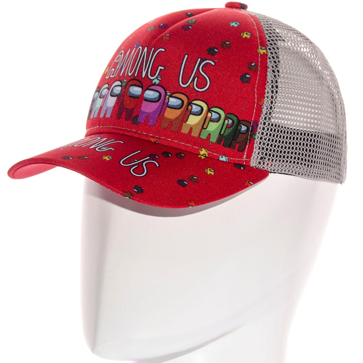 Бейсболка детская Among Us SUBD21875 летняя на сетке S/р. 53-54 Красный