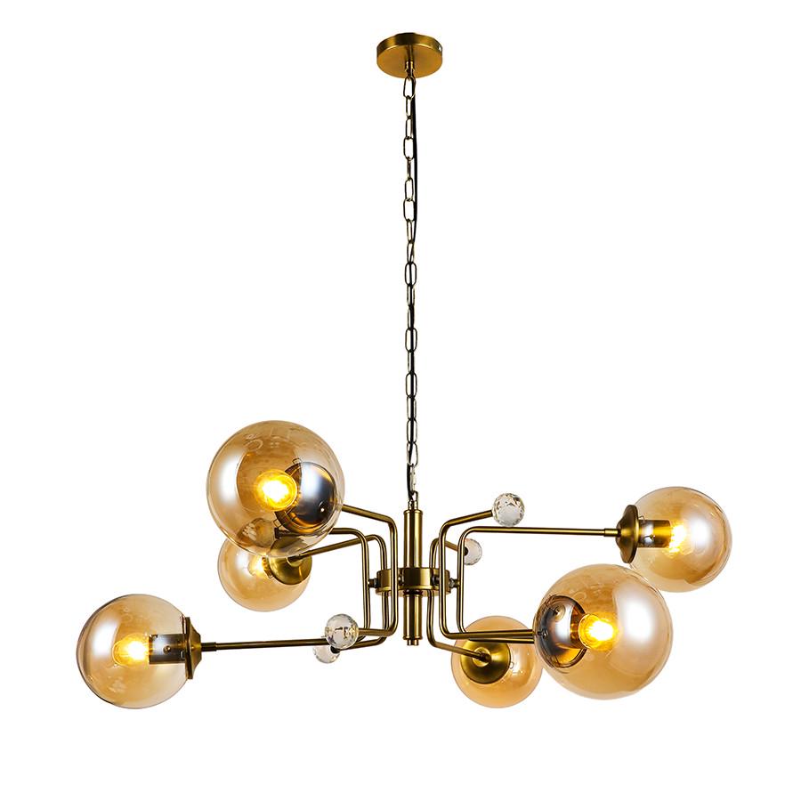 Люстра 909XL3057-6 AB/BR Бронза/Коричневый - фото 2 Люстра 909XL3057-6 AB/BR Бронза/Коричневый - фото 2