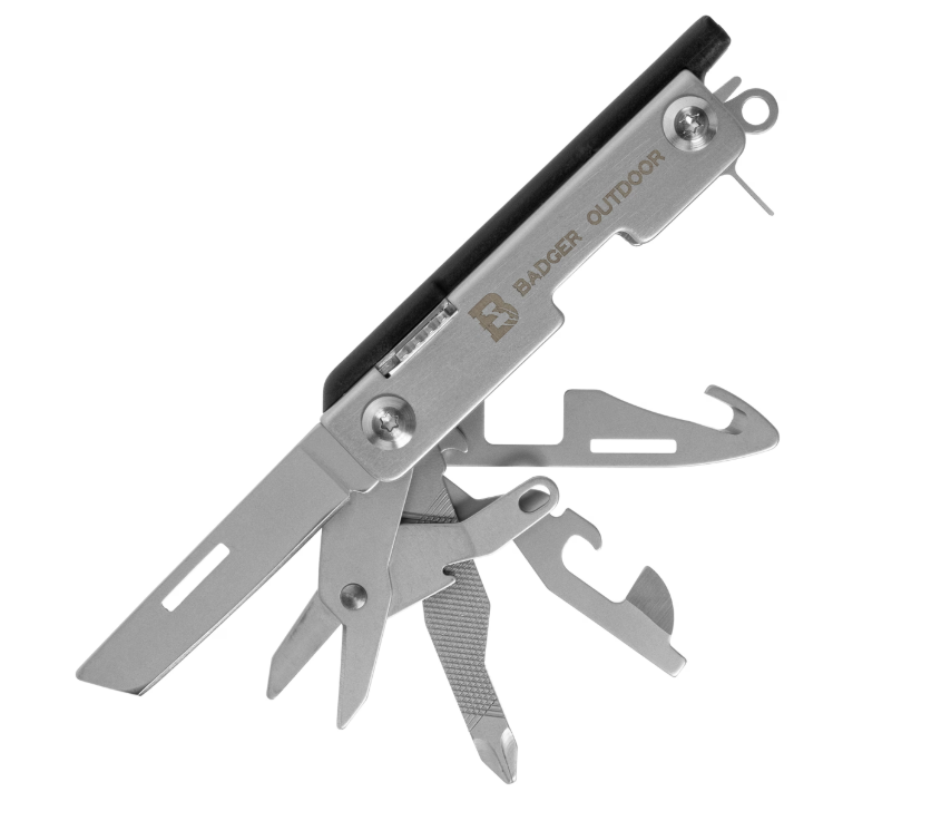 Мультитул Badger Outdoor Stream BO-MLT-STR 12 инструментов Серый (31195192)