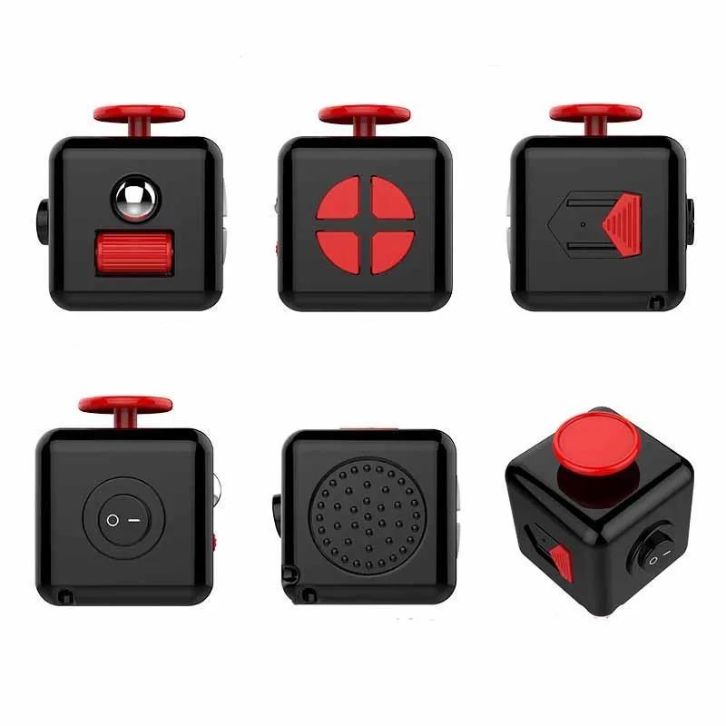 Игрушка-антистресс Fidget Cube с кнопками попит Черный с красным (86914680) - фото 3