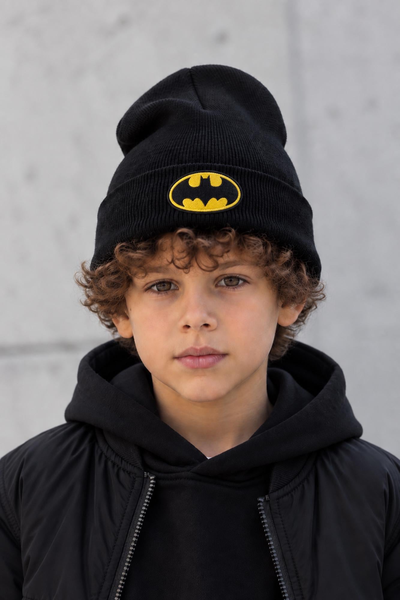 Шапка дитяча демісезонна Without Shovel Batman Black (8056758 8056759)