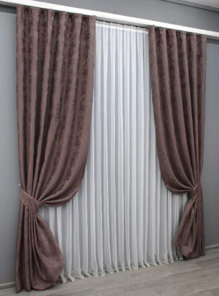 Штори жакард SULTAN XO 1х2,7 м 2 шт. Бурий (1681ш 31-769) - фото 3 Штори жакард SULTAN XO 1х2,7 м 2 шт. Бурий (1681ш 31-769) - фото 3