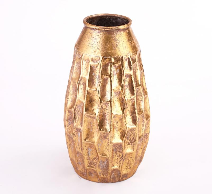 Ваза металлическая золотая h39.5 см Гранд Презент 81311