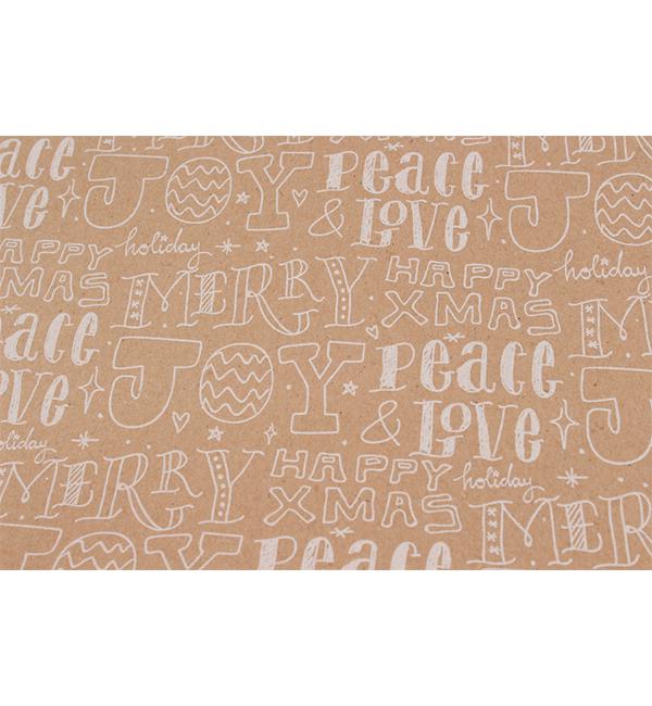 Подарочная бумага для упаковки Рождественские надписи 8 мx70 см Крафт (13537420) Подарочная бумага для упаковки Рождественские надписи 8 мx70 см Крафт (13537420)