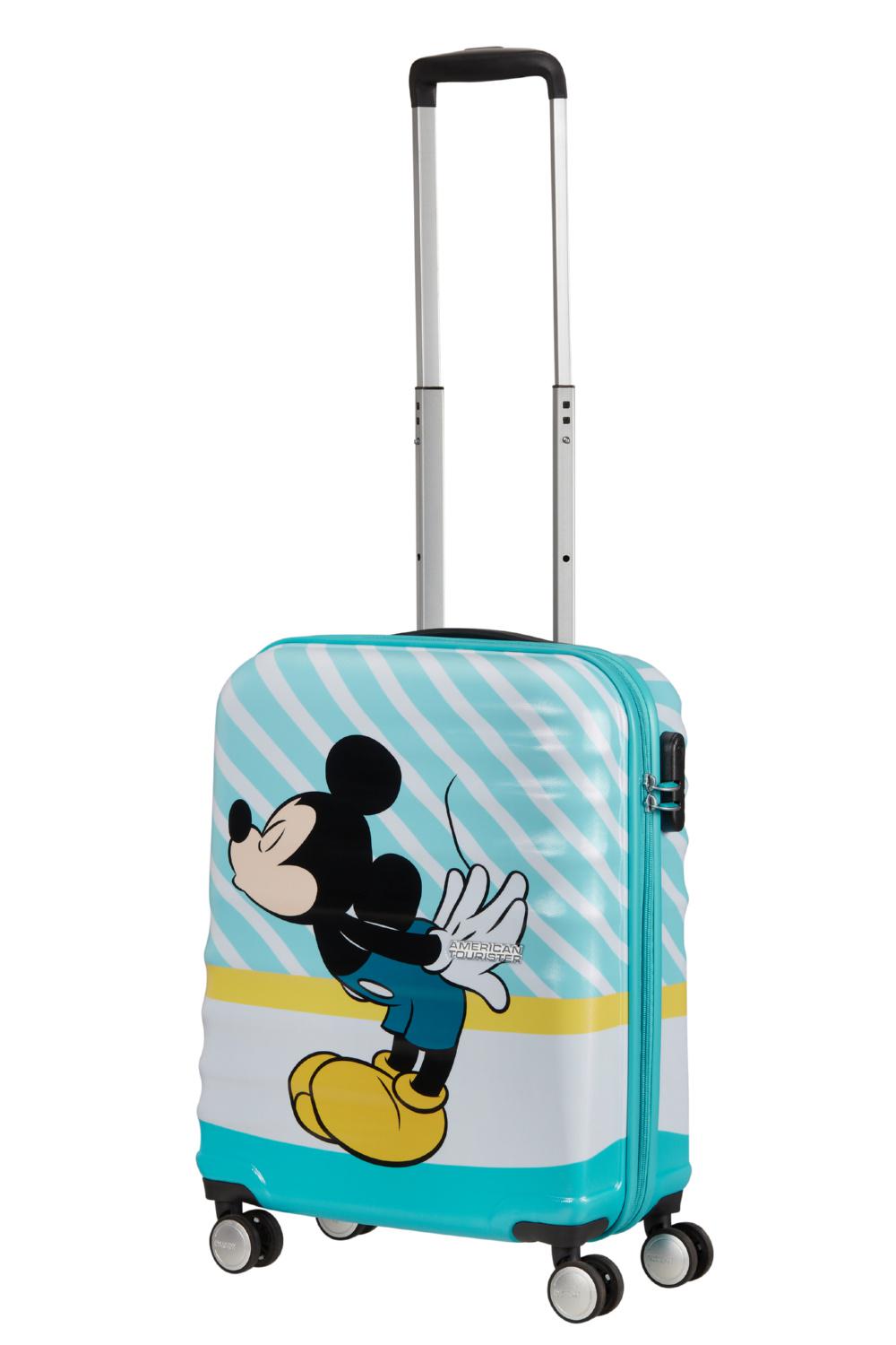 Чемодан American Tourister Wavebreaker Disney - Kiss 55х40х20 см Голубой (31C/31001) - фото 6