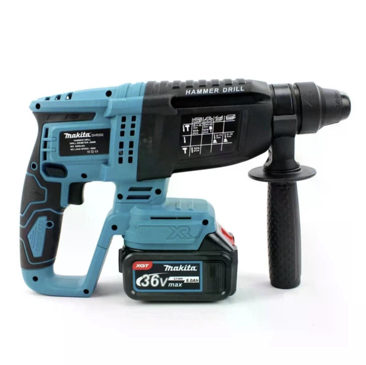 Перфоратор акумуляторний DHR202BL безщітковий 48 В 6 Ач (2040) - фото 4 Перфоратор акумуляторний DHR202BL безщітковий 48 В 6 Ач (2040) - фото 4