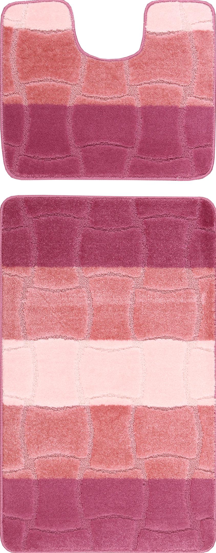 Набір килимків у ванну кімнату Relana Elana Sariyer 50x80 + 50x40 см Фіолетовий/Рожевий