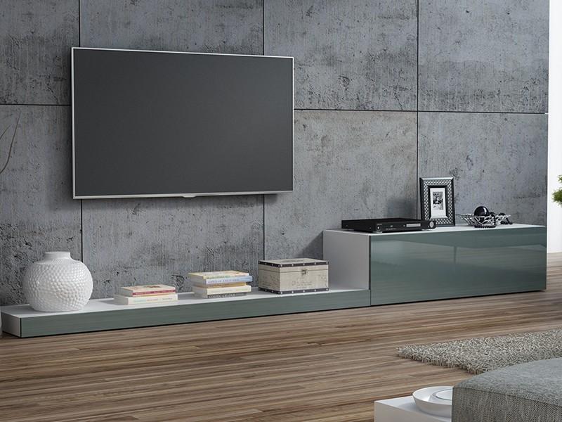 Тумба под телевизор Cama Meble Life Белый/Серый (20873) Тумба под телевизор Cama Meble Life Белый/Серый (20873)