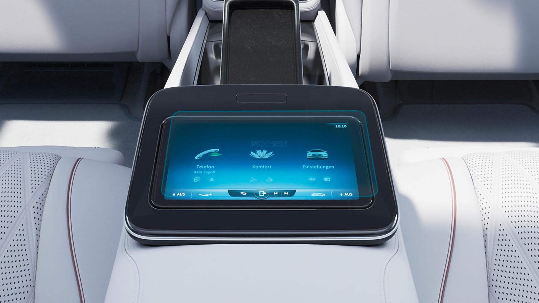 Стекло защитное Pixsel гибридный глянец для заднего планшета Mercedes Benz GLS CLASS 8,3“ 2019-2023