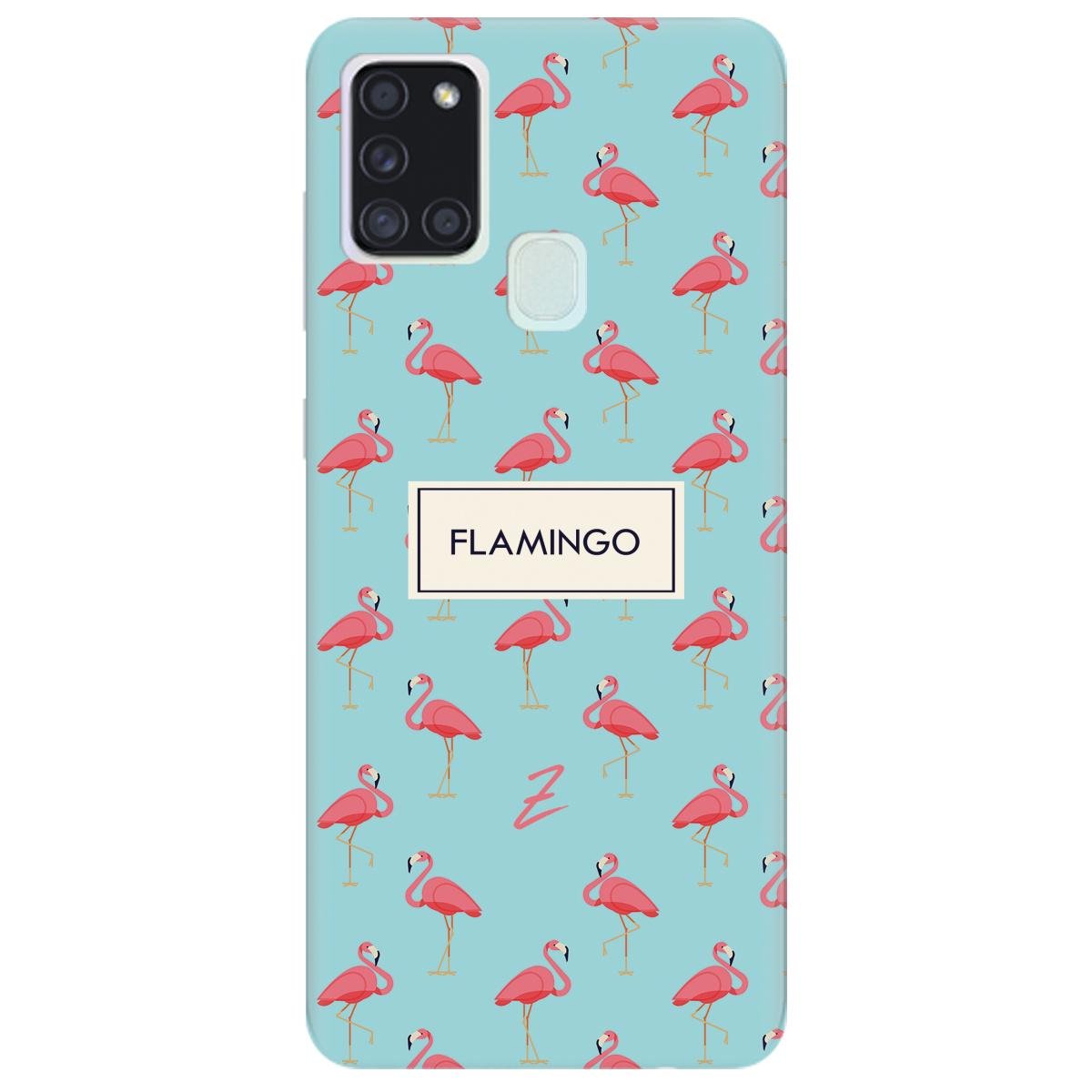 Силиконовый чехол Zorrov для Samsung Galaxy A21s - Pink Flamingo (14100040086087646)