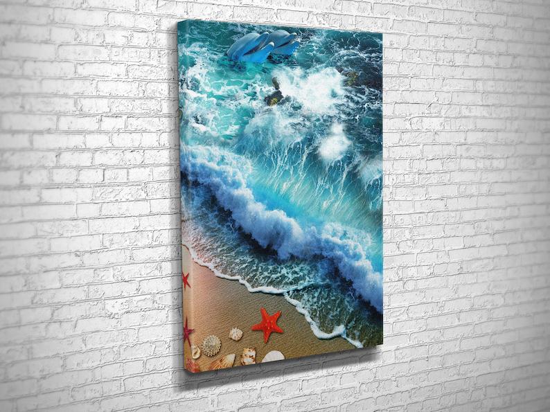 Картина для интерьера детскую Морской холст 120x80 см (588