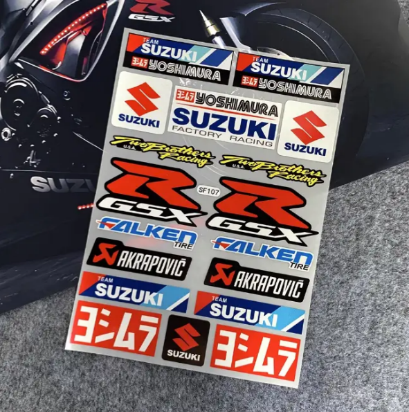 Комплект наклеек для мотоцикла Suzuki GSX Racing Edition 20x30 см