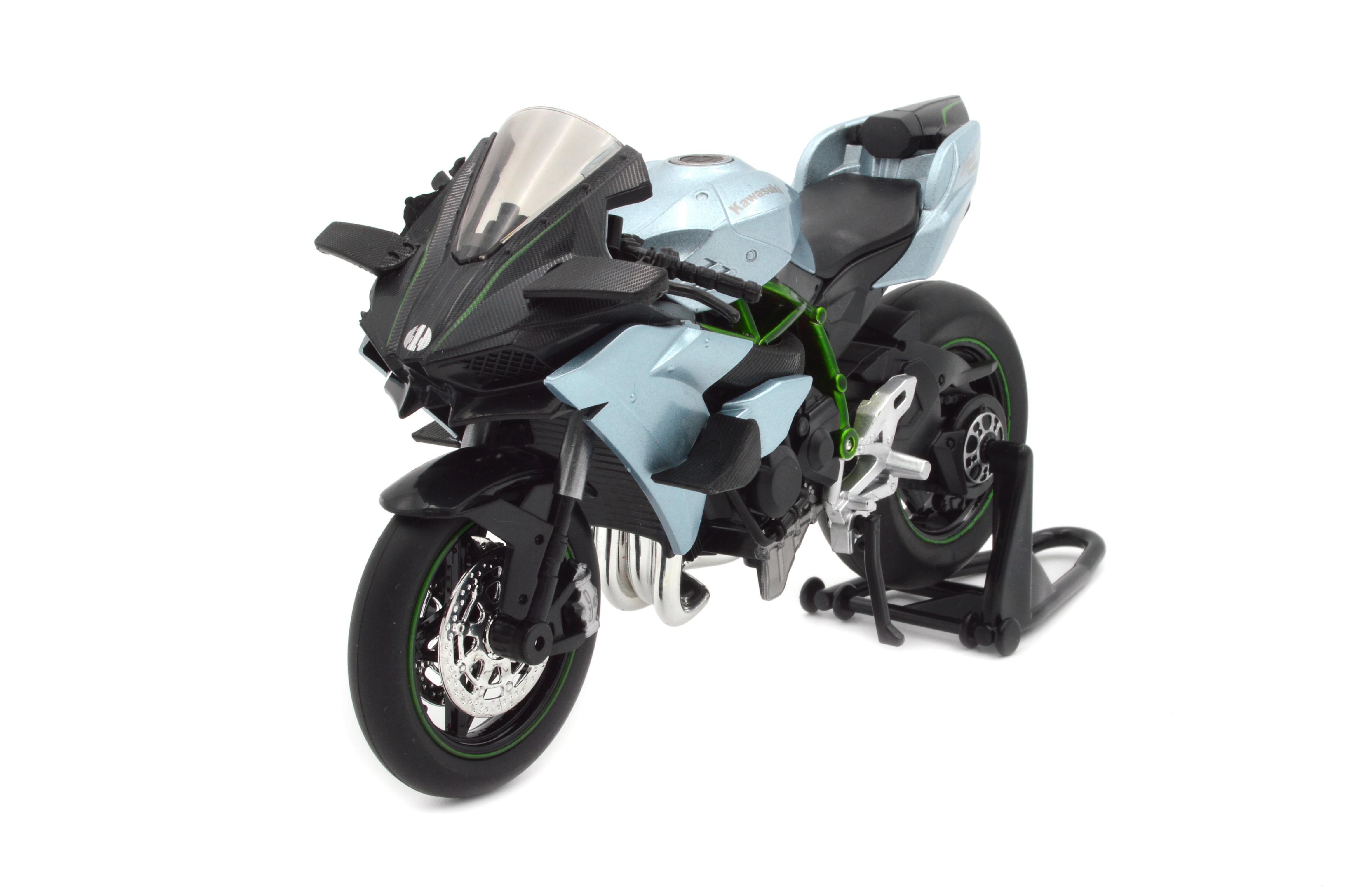 Іграшковий мотоцикл Kawasaki Ninja H2R метал/пластик 1:12 звук/світло/амортизація (BG 26-102) - фото 7 Іграшковий мотоцикл Kawasaki Ninja H2R метал/пластик 1:12 звук/світло/амортизація (BG 26-102) - фото 7