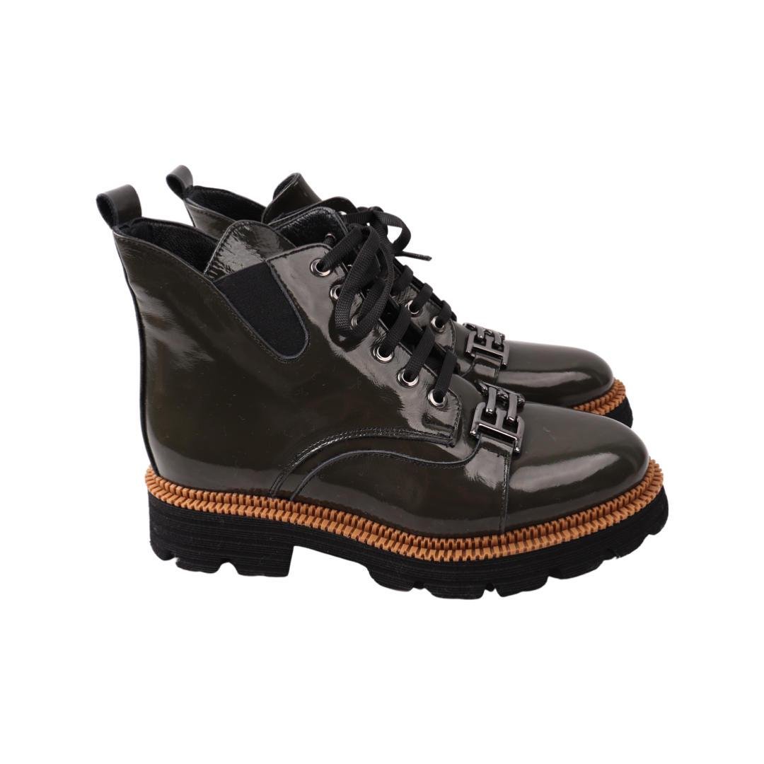 Черевики жіночі Euromoda з лакової шкіри р. 37 Зелений (492-21/22DHC) Черевики жіночі Euromoda з лакової шкіри р. 37 Зелений (492-21/22DHC)