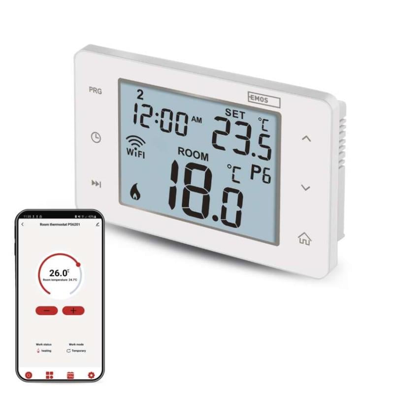 Терморегулятор цифровий кімнатний Emos P56201 з Wi-Fi (37804382)