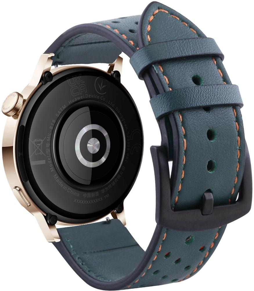 Ремешок кожаный Classico для Huawei Watch GT3 42 мм Khaki (26264-17) - фото 2