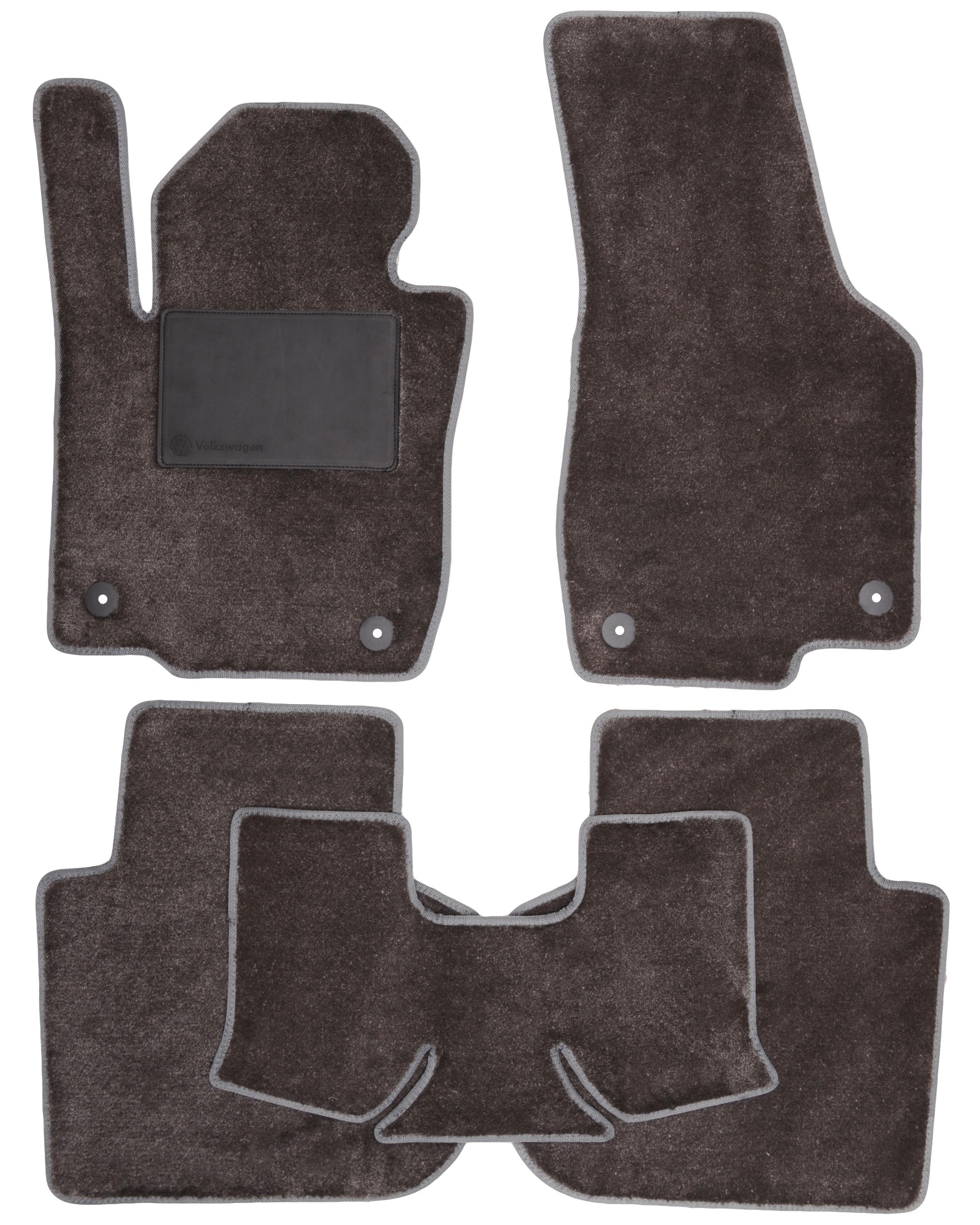 Коврики в салон для Volkswagen Passat USA 2011-2019 текстильные Серый (169263)