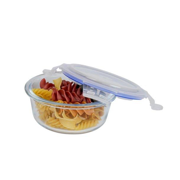 Контейнер для продуктів Axentia скляний круглий з пласт кришкою прозорий Ø 17 см/950 мл (133038) - фото 2 Контейнер для продуктів Axentia скляний круглий з пласт кришкою прозорий Ø 17 см/950 мл (133038) - фото 2