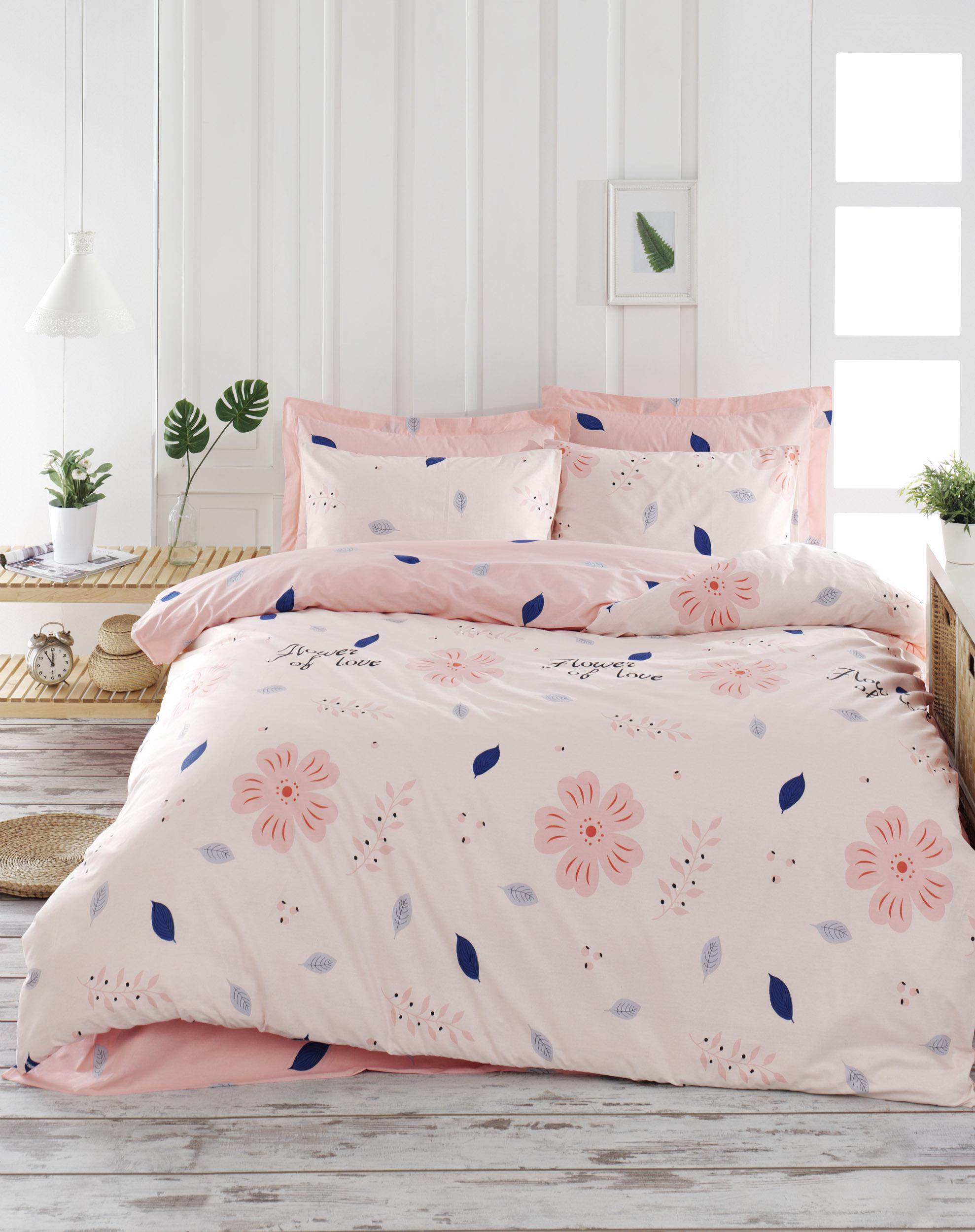 Постельное белье Lotus Home Perfect Ranforce Flowers семейный Розовый (11396209)