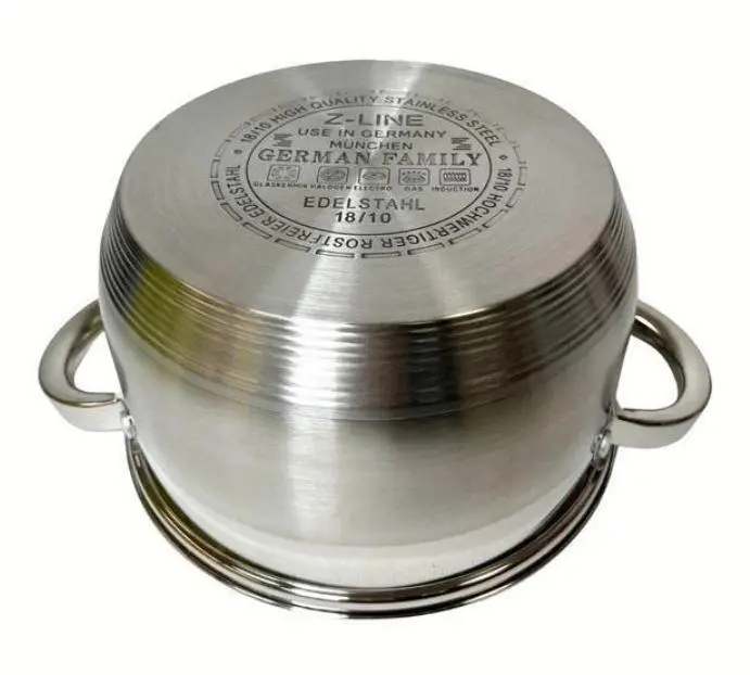 Набір каструль з кришками German Family GF-2046 нержавіюча сталь 10 пр. (GF-2046) - фото 4