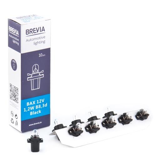 Лампа галогенна Brevia B8.3d Bax 12V 1,2W Black (12322C)