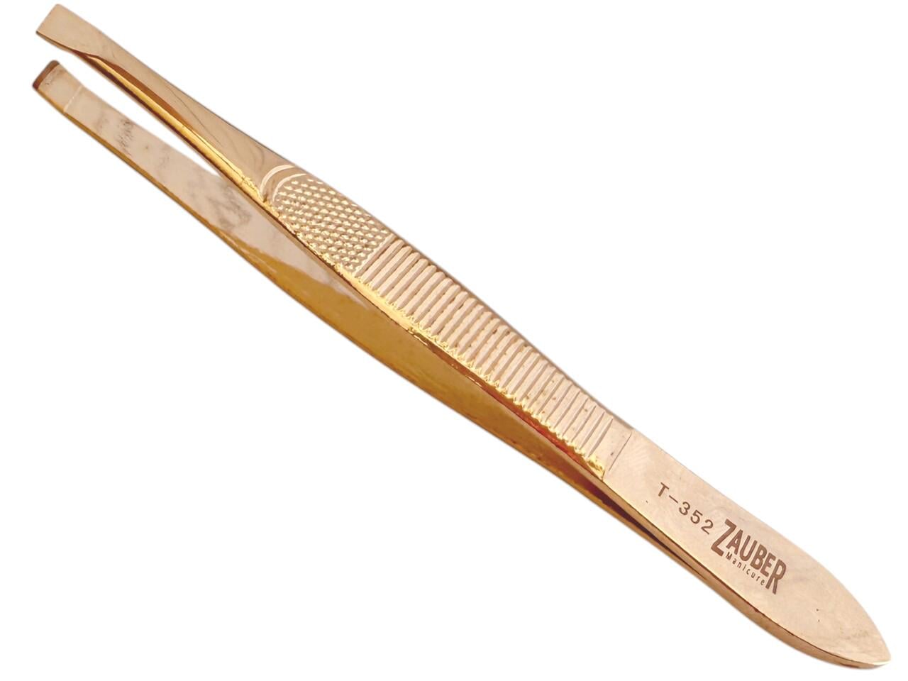 Пінцет для брів скошений Zauber-manicure T-352 Золотий (27735277)