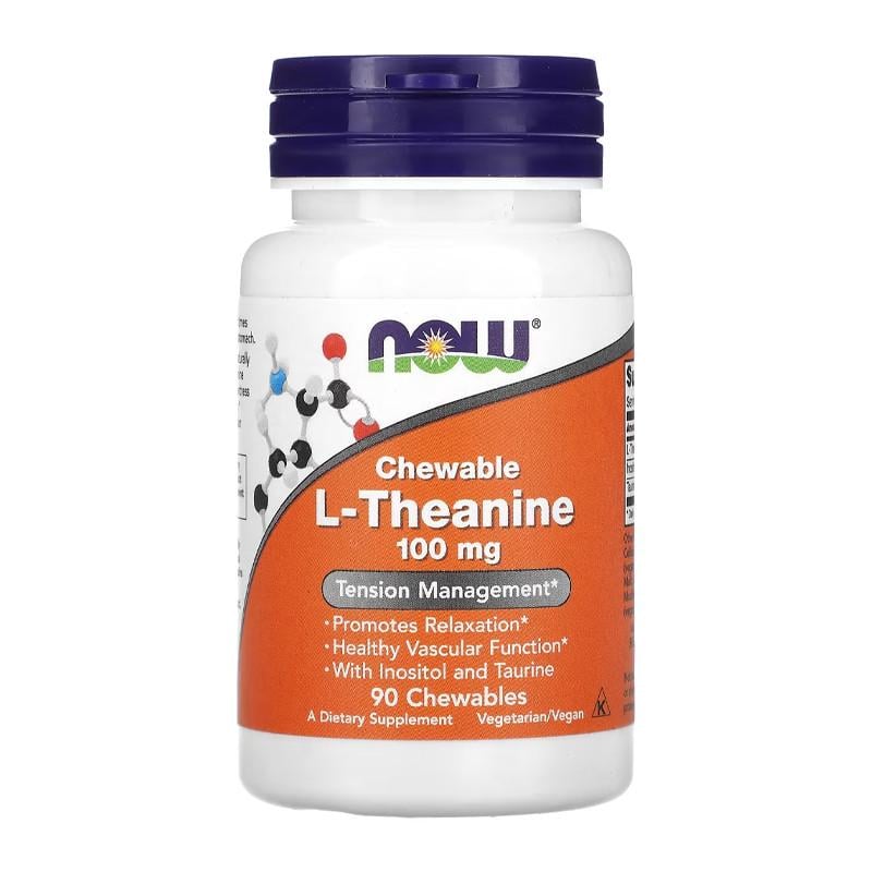 Теанін NOW L-Theanine 100 мг Chewable 90 желейок (19846-01)