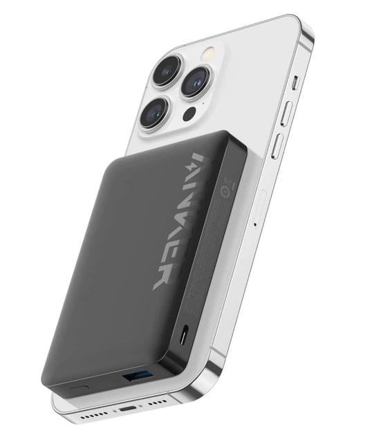 Повербанк Anker 334 MagGo A1642 10000 mAh с беспроводной магнитной зарядкой Magsafe для iPhone