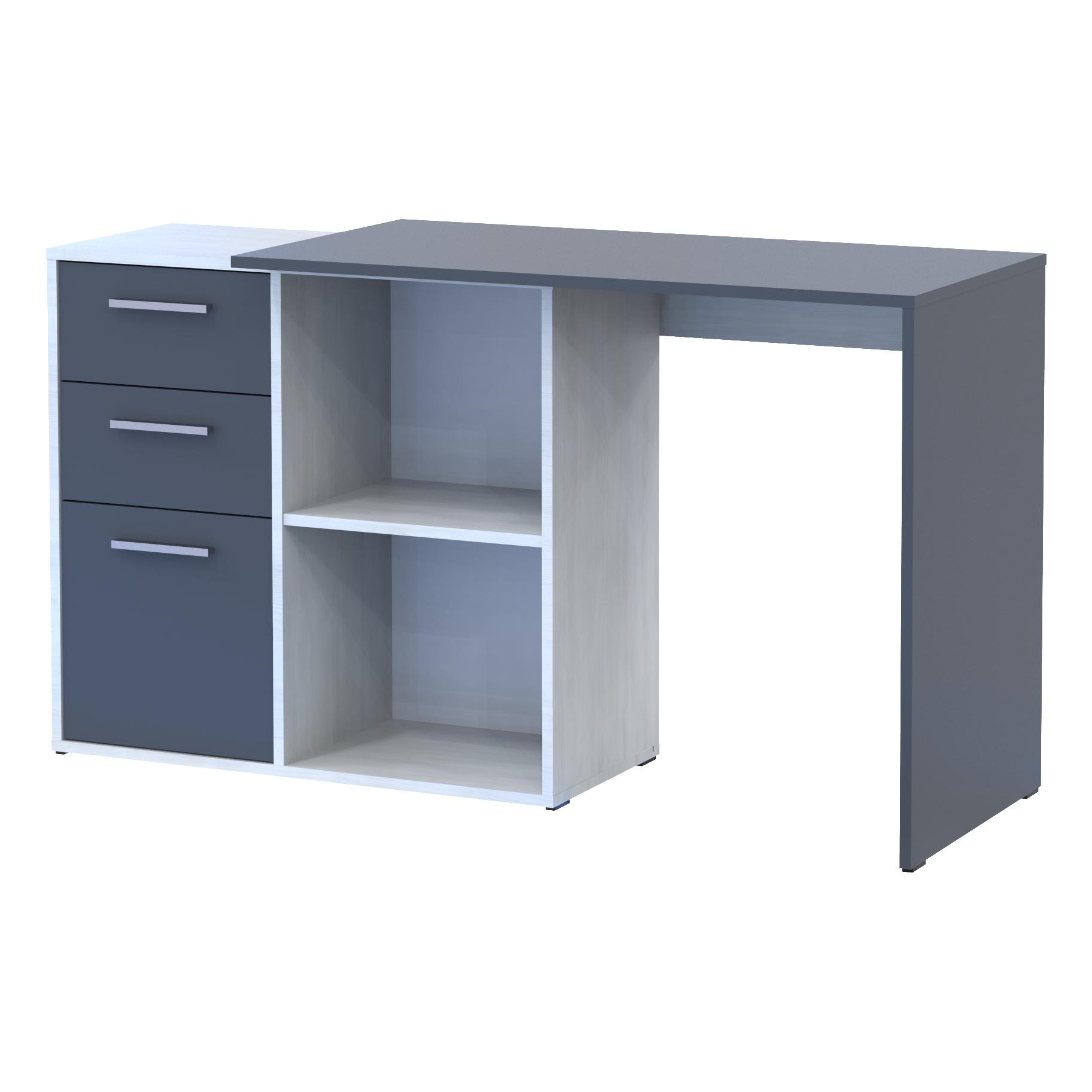 Офисный стол Doros T8 100х83х75 см Белое дерево/Графитовый (DRS-011358)