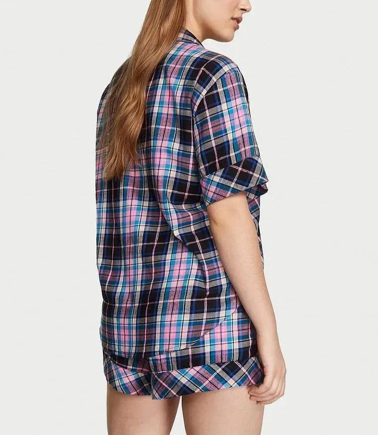 Піжама з шортиками Victoria's Secret Flannel Short Pajama Set М Фіолетовий (26811546D) - фото 2 Піжама з шортиками Victoria's Secret Flannel Short Pajama Set М Фіолетовий (26811546D) - фото 2