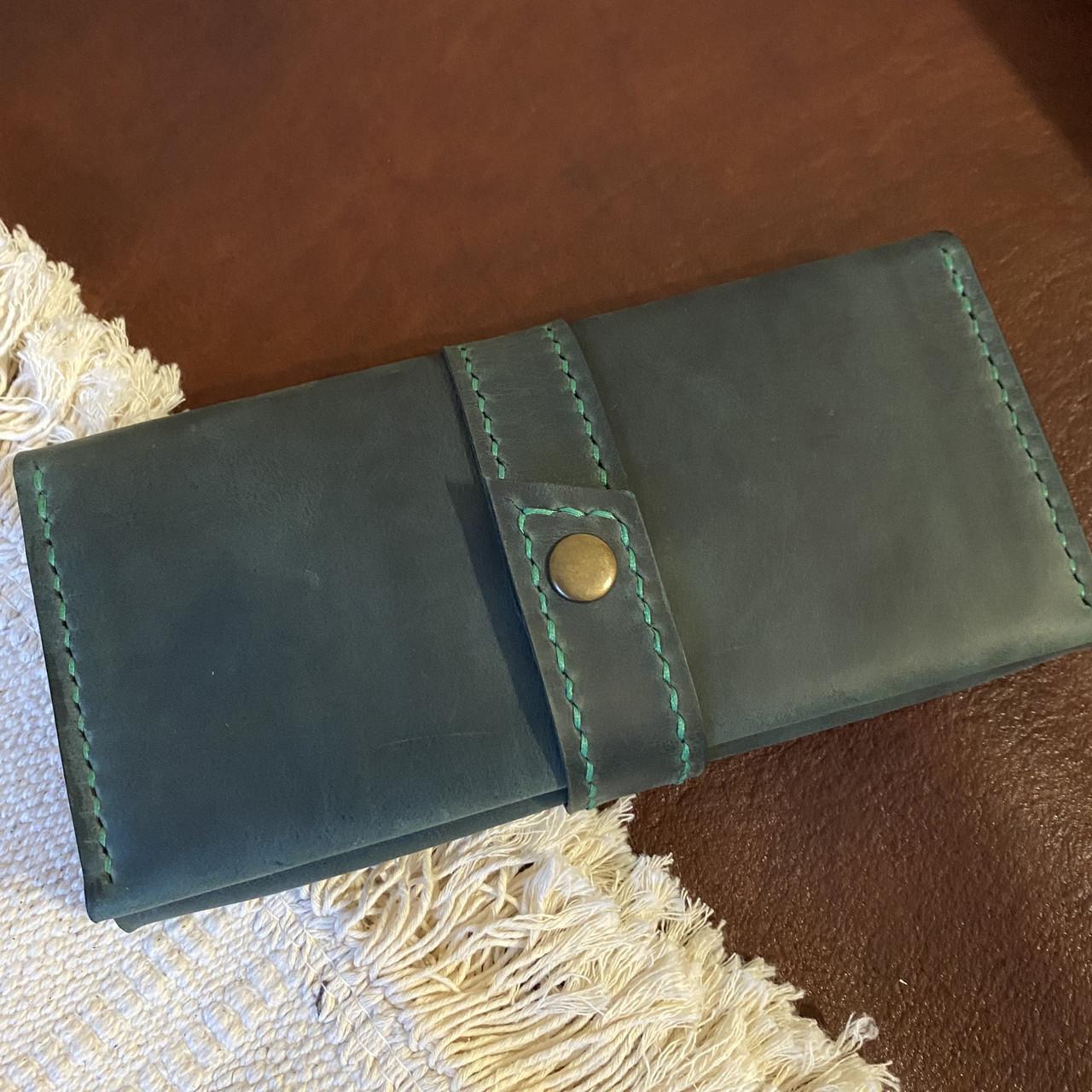 Кошелек женский Stedley leather Жаклин из натуральной кожи Зеленый (30640744)