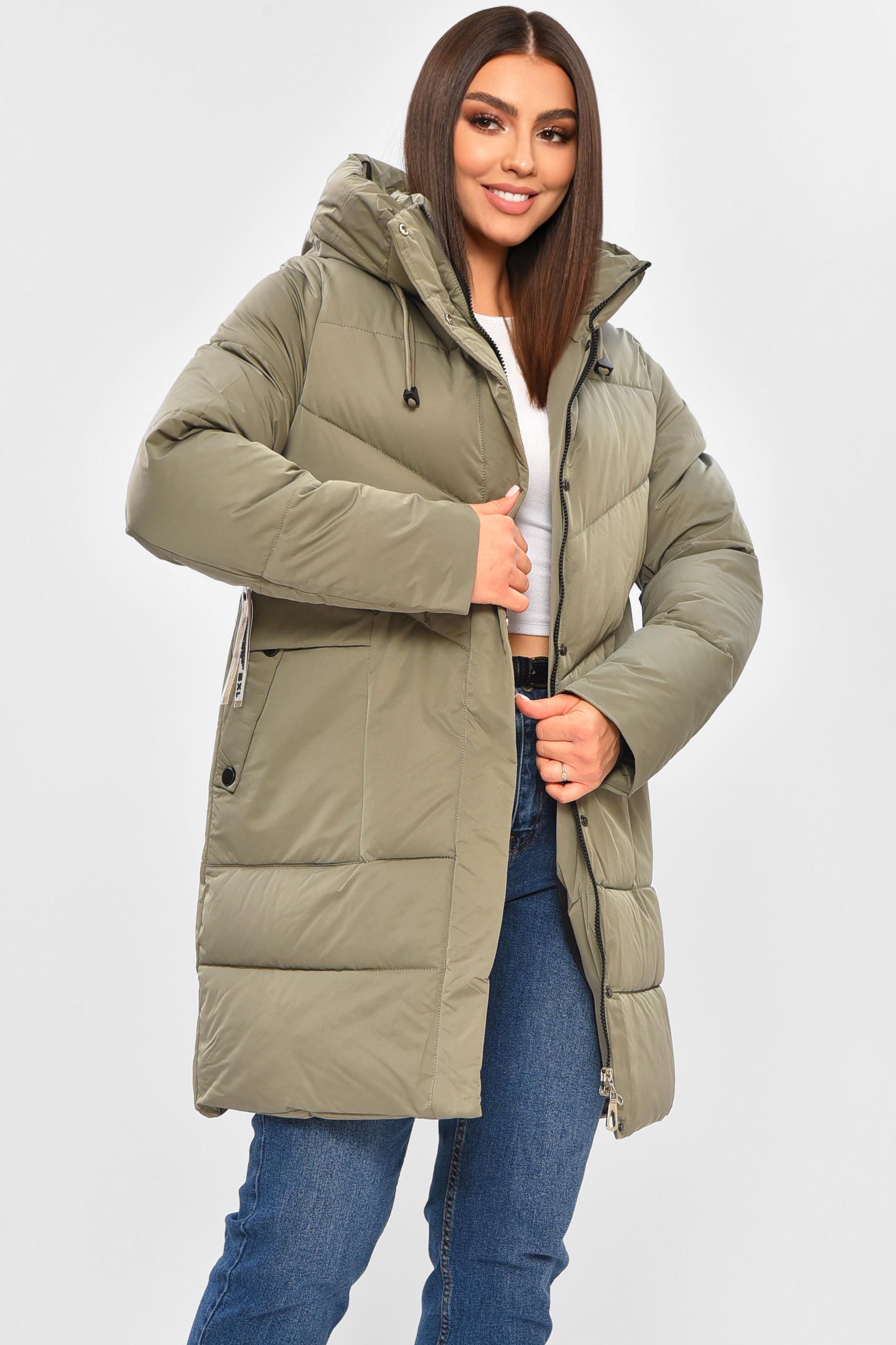 Куртка женская зимняя L Оливковый (206041)
