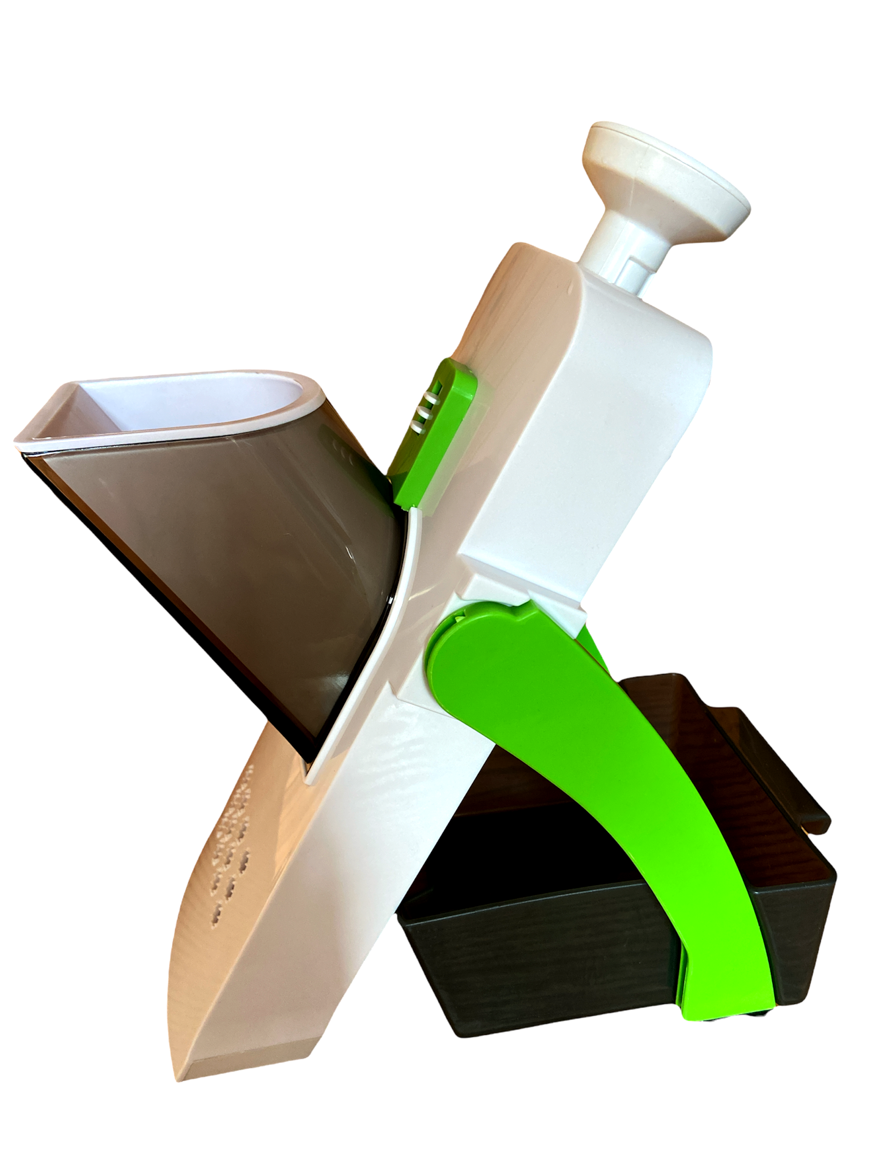 Подрібнювач овочів універсальний Safe slice mandoline Білий/Зелений