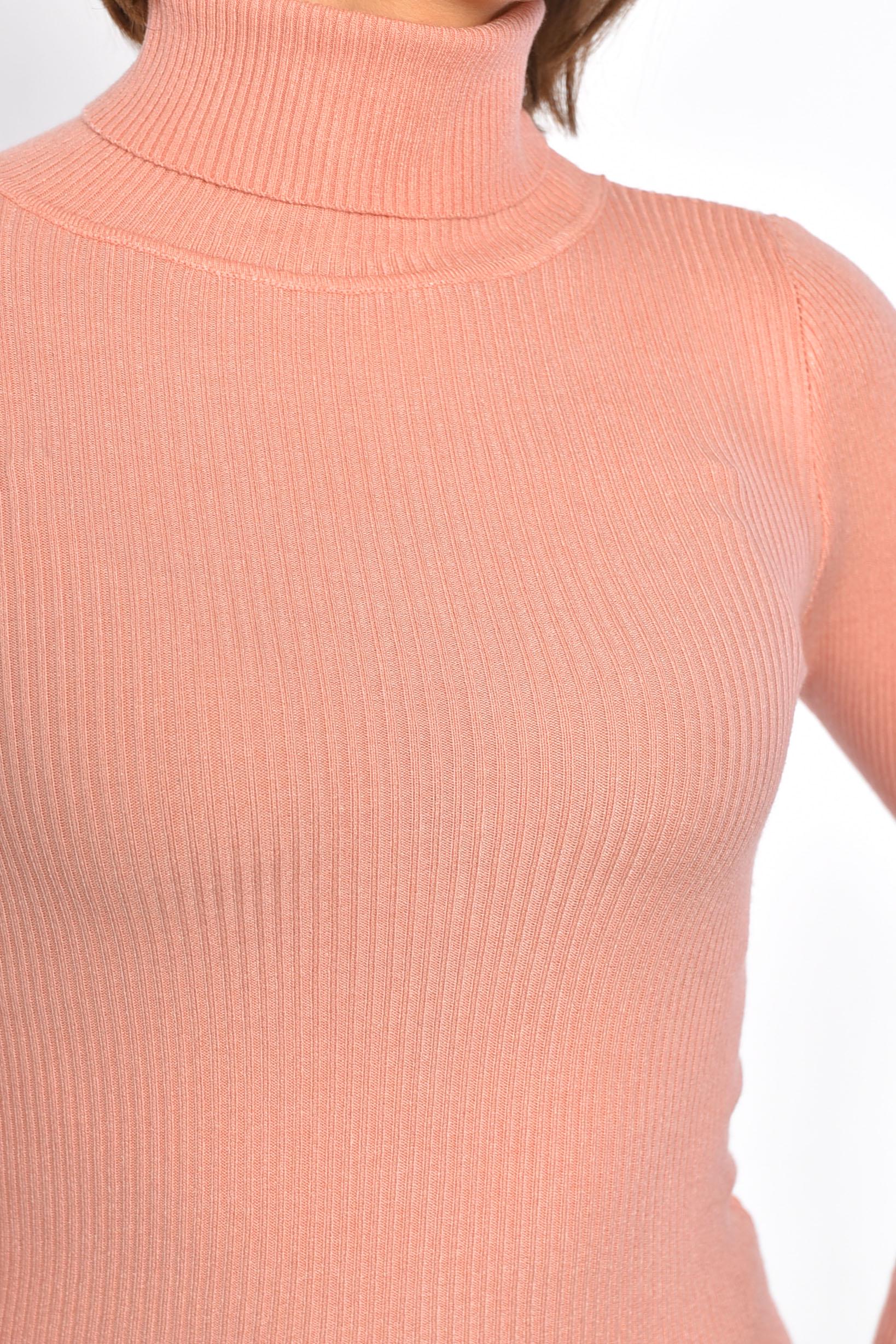 Гольф женский однотонный S-M Пудровый (188243) - фото 4