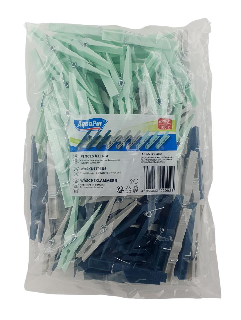 Прищепки для белья AquaPur 100 шт. (15333197) - фото 2 Прищепки для белья AquaPur 100 шт. (15333197) - фото 2