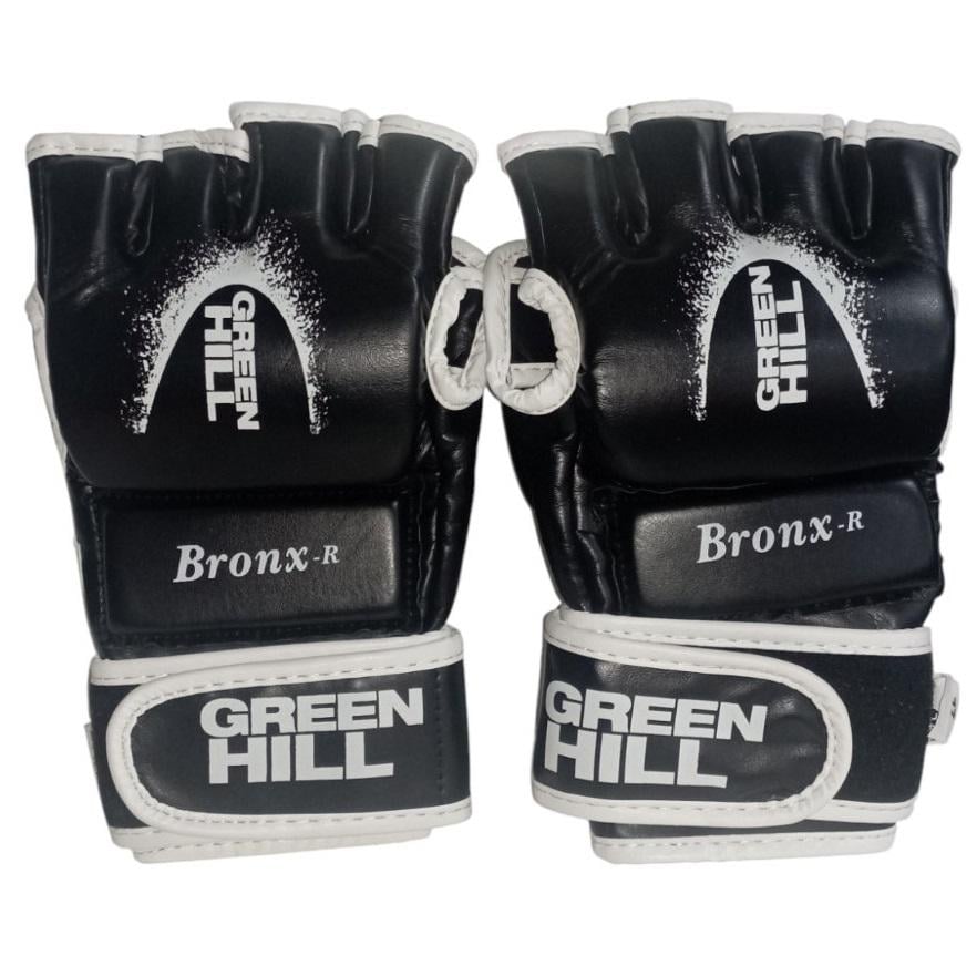Перчатки для MMA GREEN HILL искусственная кожа M Черный (8585053829474)